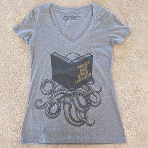 Fantastic Books and Where to Find Them Grey Out of Print Graphic Tee Size S